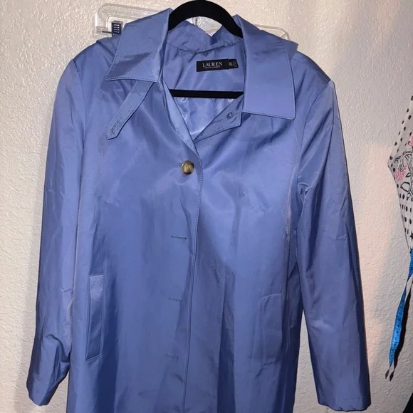 Lauren Ralph Lauren Light Blue Rainjacket - Picture 1 of 5